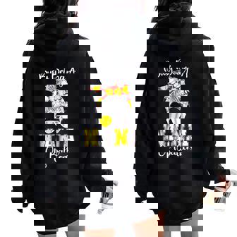 Softball Baseball Nana Of Ballers Baseball Softball Nana Women Oversized Hoodie Back Print - Thegiftio
