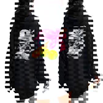 Softball Coquette Bow In My Softball Girl Era Girls Women Oversized Hoodie Back Print - Thegiftio