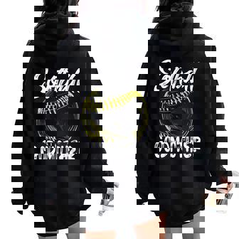 Softball Godmother Family Matching Players Women Oversized Hoodie Back Print | Mazezy