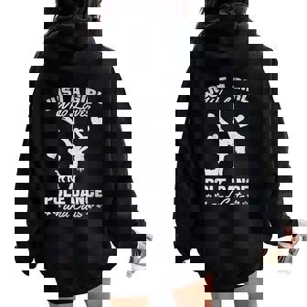 Solo Una Chica Que Ama La Pole Dance Y Los Gatos Pole Dancing Girl Women Oversized Hoodie Back Print - Regaloses