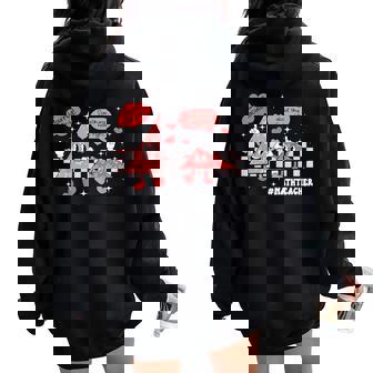 Something About This Feels Right Math Teacher Valentine Day Women Oversized Hoodie Back Print | Mazezy