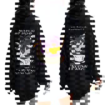 Somos Revolucion Somos Fuego 8 Marzo Día De La 8M Femi Cuello Women Oversized Hoodie Back Print - Regaloses