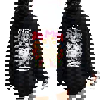 Sorry I'm Late I Was Dilly Dallying Mama Goose Mother's Day Women Oversized Hoodie Back Print - Thegiftio