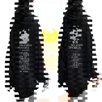 Spqr Gira Mundial Scipio Africanus De La Antigua Roma Sin Mangas Women Oversized Hoodie Back Print - Regaloses