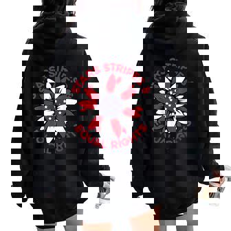 Stars Rayures Et Égalité Des Droits Tournesol S 4 Juillet Sweat à capuche oversize pour femme avec imprimé dans le dos - Cadeauxyz