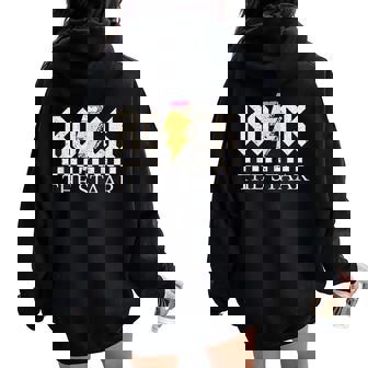 State Day Testing Motivation Teacher Student Rock The Staar Women Oversized Hoodie Back Print | Seseable UK