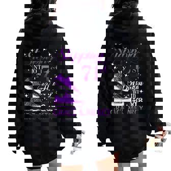 Stepping Into My 71st Birthday With God's Grace & Mercy Girl Women Oversized Hoodie Back Print - Monsterry