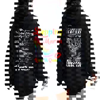 Stepping Into My March Birthday Like A Queen On March 2Nd Women Oversized Hoodie Back Print | Mazezy