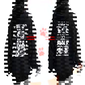 Stop Animal Abuse Rescue Dog Cat Lover Men Women Premium Women Oversized Hoodie Back Print - Monsterry