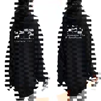 Subtle Political Humor Frog Dragonfly Turtle Women Women Oversized Hoodie Back Print - Seseable