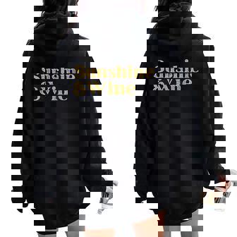 Summer Treats Sunshine And Wine Blend Of Relax And Fun Women Oversized Hoodie Back Print - Thegiftio UK