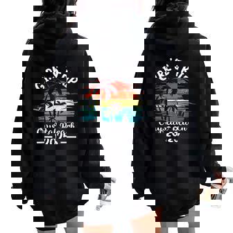 Summer Vacation Girls Trip 2025 Texas Crystal Beach Women Oversized Hoodie Back Print | Mazezy