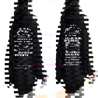 Super Mamie Pecheuse Humour Peche Pecheur Drole Sweat à capuche oversize pour femme avec imprimé dans le dos - Cadeauxyz