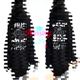 I Survived Nursing School Class Of 2025 Nurse Graduation Women Oversized Hoodie Back Print - Thegiftio UK