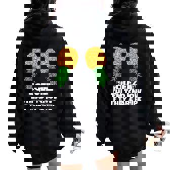 Swinging Squeeze Ripe Pineapples Upside Down Swinger Women Women Oversized Hoodie Back Print - Monsterry