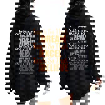 Teach So That They Can Dream Excel Teacher Black History Bhm Women Oversized Hoodie Back Print | Mazezy