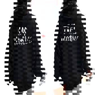 Team Naughty Christmas Family Matching Pajamas Women Oversized Hoodie Back Print - Monsterry