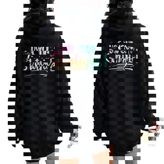Test Day State Testing Exam Teacher Student Motivational Women Oversized Hoodie Back Print - Seseable