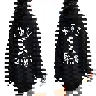 That's My Boy Baseball Mom Cute Baseball Mom Women Oversized Hoodie Back Print - Thegiftio