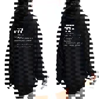 Titi Definition Spanish Auntie Aunty Para Women Oversized Hoodie Back Print - Regaloses