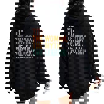 Titi The Woman The Myth The Legend Aunt Vintage Women Oversized Hoodie Back Print - Seseable