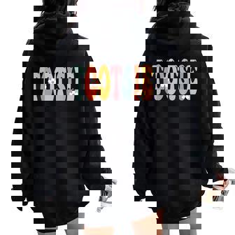 Tootsie Retro Groovy Mom Cute Mother's Day Grandma Women Oversized Hoodie Back Print - Seseable