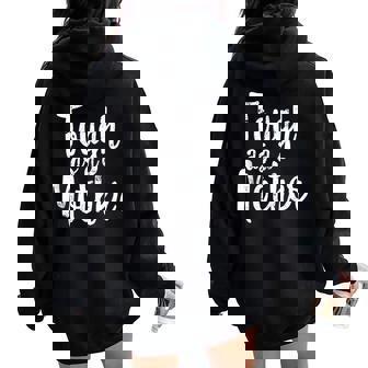 Tough As A Mother Workout Mother's Day Women Oversized Hoodie Back Print - Thegiftio