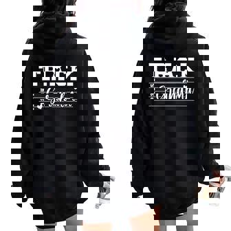 Track Grandma Of A Track And Field Athlete Grandma Women Oversized Hoodie Back Print | Mazezy