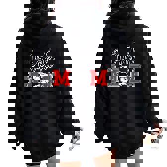 Track Mom Track And Field Mom Track Mama Proud Track Mother Women Oversized Hoodie Back Print | Mazezy