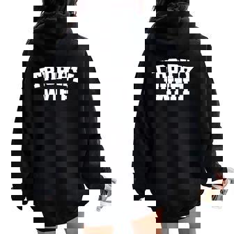 Trophy Wife Anniversary Mother's Day For Her Women Oversized Hoodie Back Print - Thegiftio UK