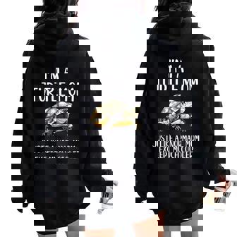 Turtle Mom Definition Turtle Animals Lover Women Oversized Hoodie Back Print - Thegiftio UK