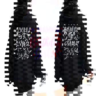 Two The Moon Mamma Of The Birthday Girl Astronaut Family Women Oversized Hoodie Back Print - Monsterry