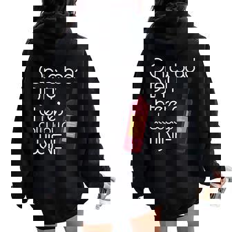 Un Mauvais Jour Il Y A Toujours Duin Wine Lover Sweat à capuche oversize pour femme avec imprimé dans le dos - Cadeauxyz