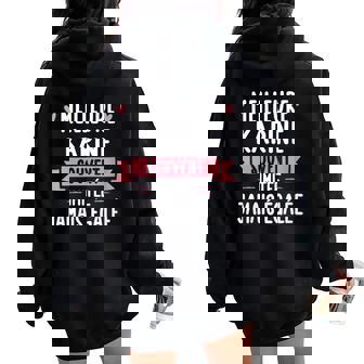 Unique Humour Cadeau Personnalisé Prénom Karine Sweat à capuche oversize pour femme avec imprimé dans le dos - Cadeauxyz