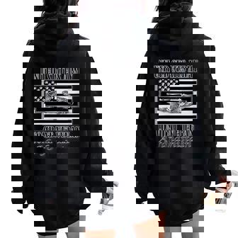 US Army Combat Veteran- CIB Front Women Oversized Hoodie Back Print - Monsterry