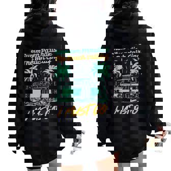 Verano Paraíso Playa Llamando A Debo Irerano Sol Sin Mangas Women Oversized Hoodie Back Print - Regaloses