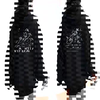 Via Ferrata Mountain Climbing Italian Dolomites Climber Women Oversized Hoodie Back Print - Monsterry