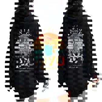 Vintage 1970 Original Part Strong Woman 50Th Birthday Women Oversized Hoodie Back Print - Seseable
