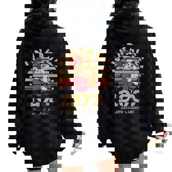 Vintage 1973 Made In 1973 48Th Birthday 48 Years Women Oversized Hoodie Back Print - Regaloses