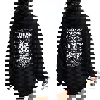 Vintage 1975 49Th Birthday 49 Year Old For Women Women Oversized Hoodie Back Print - Regaloses