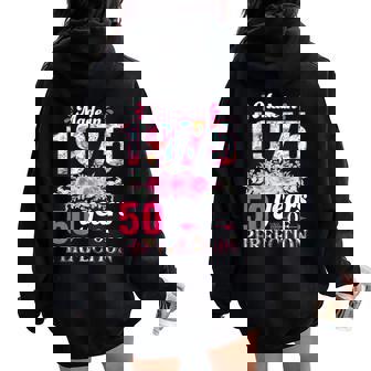 Vintage 1975 50 Años Cumpleaños Regalo Made In 1975 Women Oversized Hoodie Back Print - Regaloses