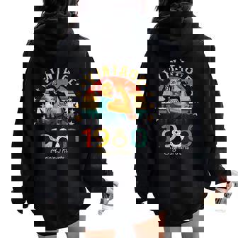 Vintage 1980 45 Años Cumpleaños Regalo Original 1980 Women Oversized Hoodie Back Print - Regaloses