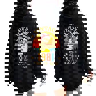 Vintage 1981 Cumpleaños Es 44 Años Divertidointage 1981 Women Oversized Hoodie Back Print - Regaloses