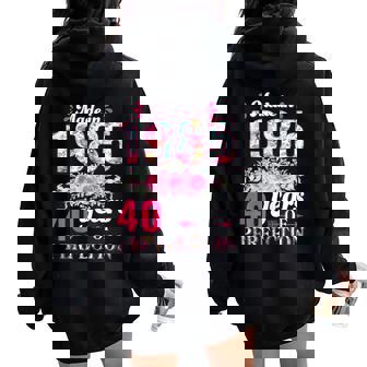 Vintage 1985 40 Años Cumpleaños Regalo Made In 1985 Women Oversized Hoodie Back Print - Regaloses