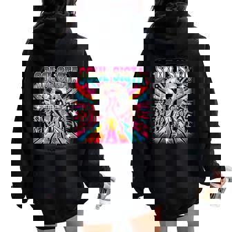 Vintage 70S Costume Artsy Funk 1970S Afro Soul Music Women Oversized Hoodie Back Print | Seseable CA