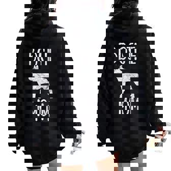 Vintage Boston Terrier Mom Dog Owner Bostie Mother Women Oversized Hoodie Back Print | Mazezy
