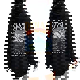 Vintage Denali National Park Retro Mount For Women Women Oversized Hoodie Back Print | Seseable CA