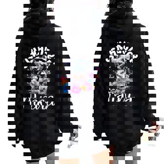 Vintage Miniature Schnauzer Mama Dog Lover Mother's Day Women Oversized Hoodie Back Print | Mazezy