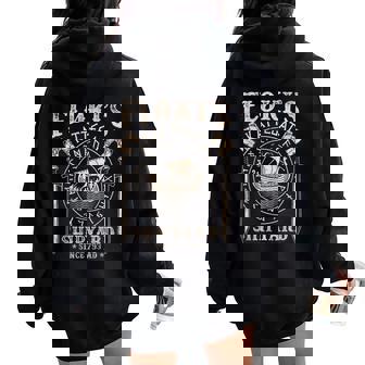 Vintage Retro Floki's Shipyard Kattegat Viking Men Women Women Oversized Hoodie Back Print - Monsterry
