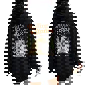 Vintage The Stone Was Rolled Away He Is Aliive Christian Women Oversized Hoodie Back Print - Thegiftio